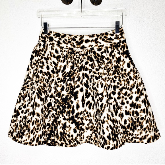 Zara | Skirts | Zara Leopard Print Pleated Skirt | Poshmark